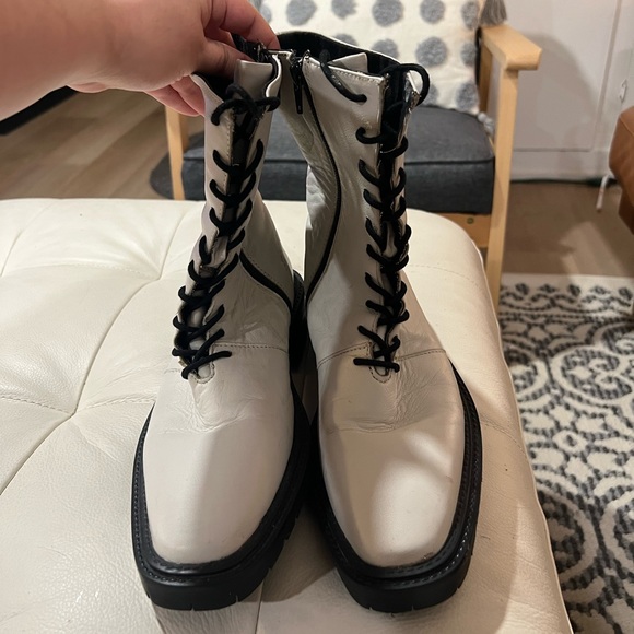 ASOS Design white lace up boots 🤍 - Picture 3 of 5